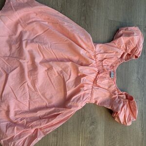 Hollister Coral Puff Sleeve Dress